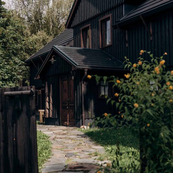 Vogtland Ferienhaus Berghütte Vogtland Ansicht außen im Herbst