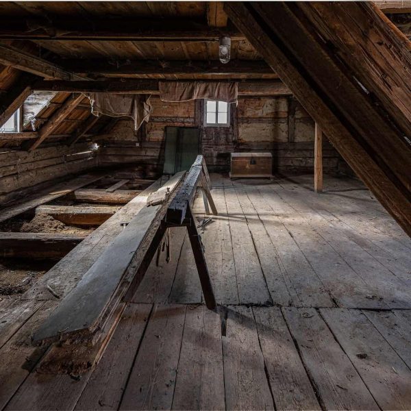 Bauernhof Vogtland das Schlafzimmer OG vor der Renovierung